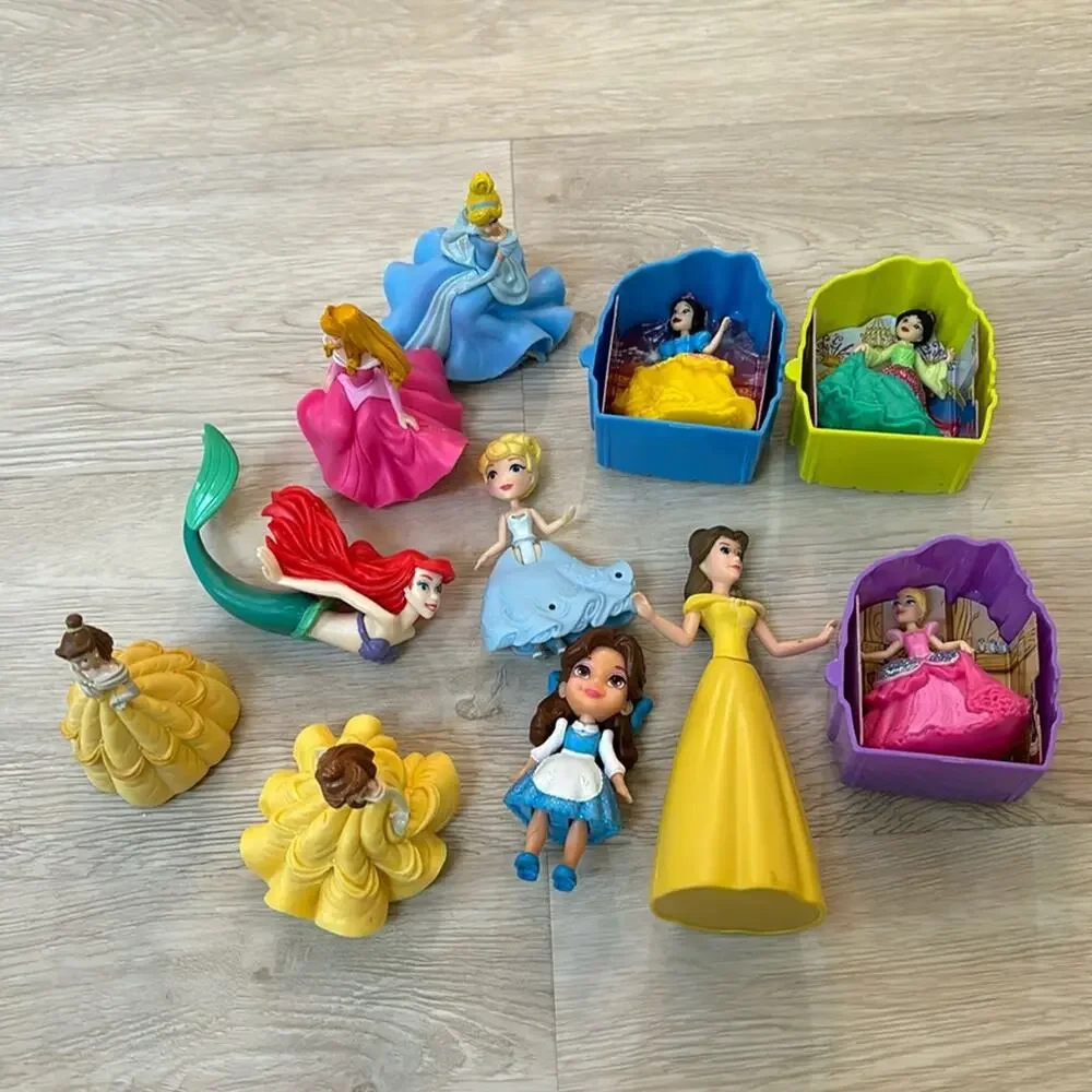 Disney princess bundle of small 3” and smaller Belle sleeping beauty Aurora
